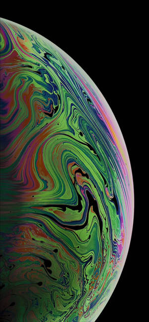 Fond de ecran iPhone XR abstract, cu jumătate de bule, în nuanțe de verde marmorat — iPhone Xr Fundal