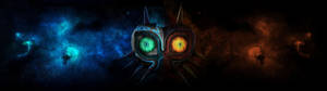 Wallpaper skull kid majoras mask pe ecran dual. — 2560x1440 Fundal