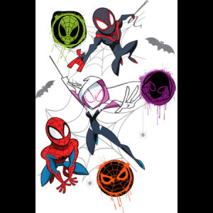 Echipa de Halloween din Spiderverse — Kawaii halloween Fundal