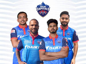 Fond de ecran Echipa Delhi Capitals — 4:3 Fundal