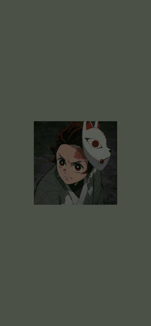 Ecran de blocare anime Tanjiro Kamado — Demon slayer telefon Fundal