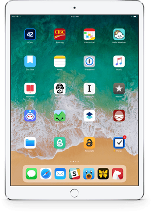 Ecranul de acasă al iPad Pro