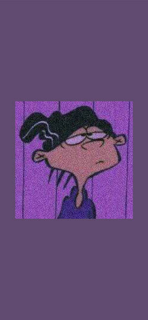 Wallpaper Ed Edd Eddy Violet Estetic. — iPhone 16 Pro Max Fundal