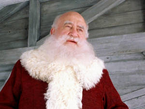Edward Asner Costum de Crăciun Santa — Crăciun estetic Fundal