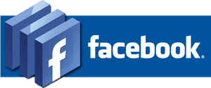 Efect 3D Logo Facebook — Albastru închis Fundal
