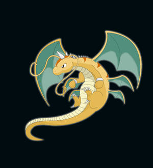 Fond de ecran Dragonite Mega zburător cool — Galaxy Z Fold8 Ultra Fundal