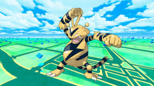 Electabuzz explorând în universul Pokemon Go — GIF de gaming Fundal