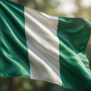 Drapele stilizat nigerian, din mătase fluida, cu adiata ușoară. — Huawei nova Flip Fundal