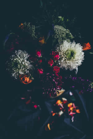 Eleganță Florală Întunecată — Vivo Pad Fundal