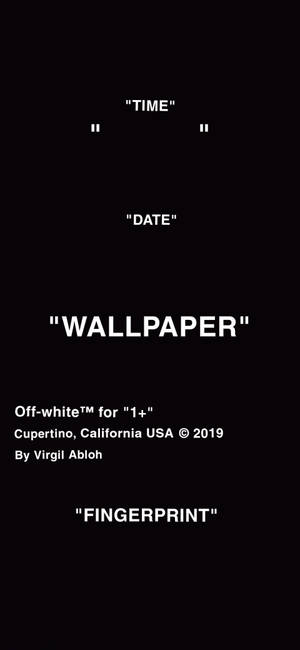 Tapet negru Off White pentru iPhone — iPhone 17e Fundal