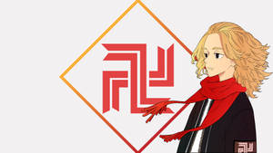 Emblema Mikey Tokyo Revengers — Samurai japonez Fundal