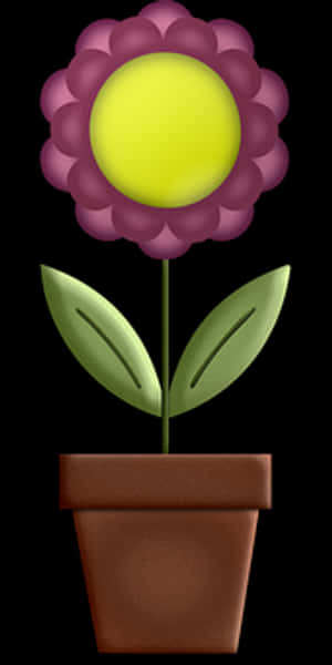Emoji cu floare în ghiveci