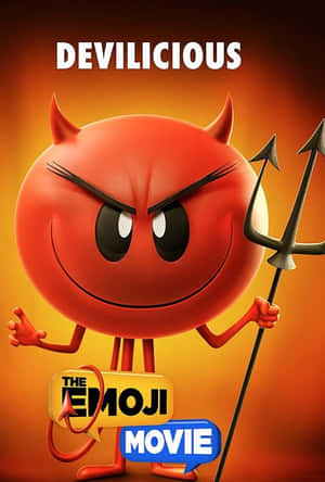 Emoji-ul Diavol din Filmul Emoji — Anime Roșu Fundal