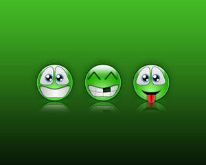 Emoji verzi MSN Messenger — Estetică verde GIF Fundal