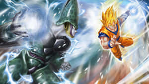 Eroii Saiyan din Dragon Ball Super într-o luptă epică — Dragon ball super GIF Fundal