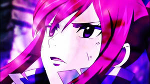 Tapet Erza Scarlet estetică anime roz — Roz estetic Fundal