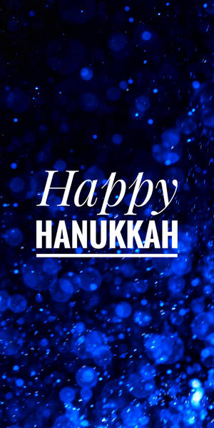 Hanukkah Fericită estetică albastră wallpaper — 18:9 Fundal