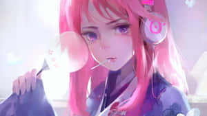 Imagini cu estetică anime roz — Roz anime estetic Fundal