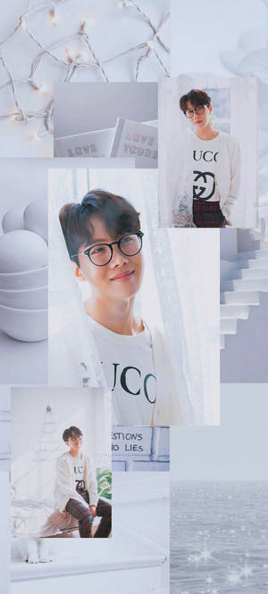 Estetică BTS Jhope pe alb — Bts estetică Fundal