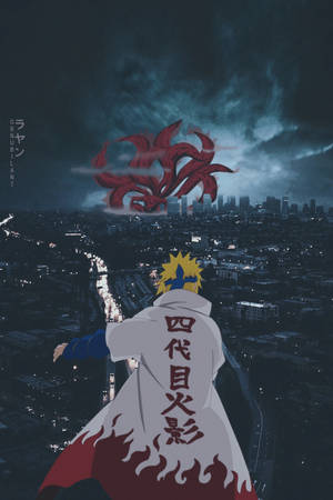 Estetică Minato vs Kurama Naruto — Naruto estetic Fundal
