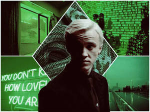 Estetică Neon Verde Draco Malfoy — Estetică verde neon Fundal