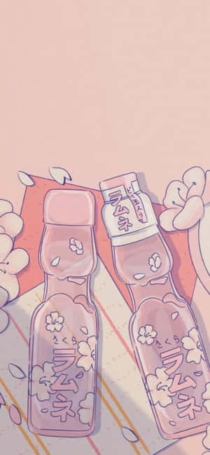 Estetic roz kawaii [wallpaper] — Oppo A6 Fundal