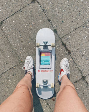 Tapet estetic skater boy din punct de vedere — Estetică skater boy Fundal