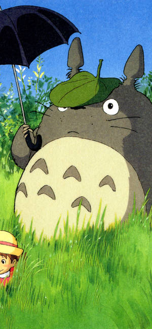 Wallpaper estetic Tumblr Totoro drăguț — iPhone Xs Fundal