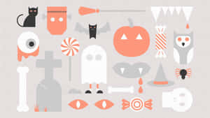 Estetice Icoane Drăguțe de Halloween Artă Grafică — Drăguț estetic Halloween Fundal
