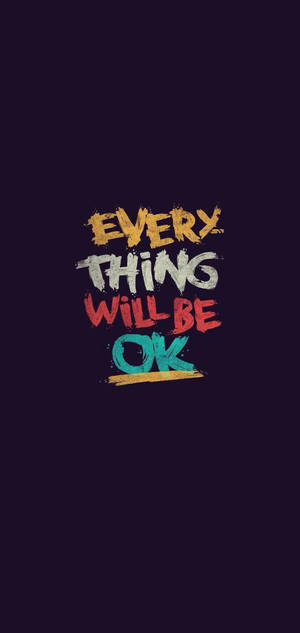 Everything Ok Minimalist Iphone — iPhone 13 Fundal