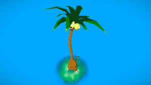 Exeggutor pe fundal albastru — Anime desktop Fundal
