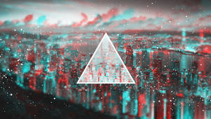 Fond de ecran Poster cool cu triunghiuri — 2560x1440 Fundal
