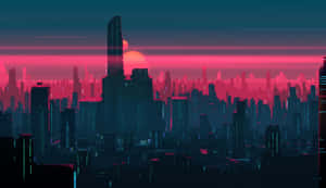 Fundal Orașul Neon — Oraș neon Fundal
