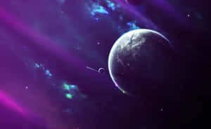 „Explorează imensitatea galaxiei violet” — Galaxie violetă Fundal