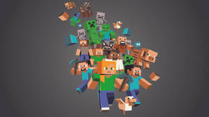 Minecraft mobile characters items wallpaper