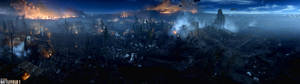 Wallpaper husă dual screen Wildfire. — 2560x1440 Fundal