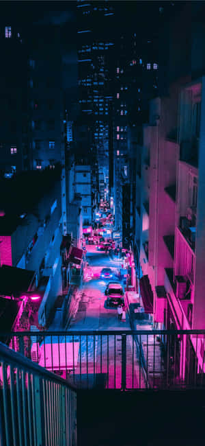 Vaporwave iPhone — Redmi Note 14S Fundal