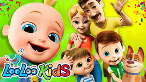 Familia Looloo Kids — Verde neon Fundal