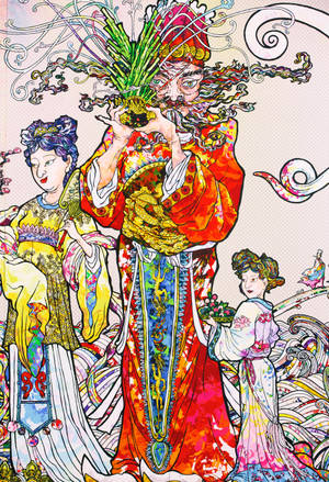 Familia Takashi Murakami 4K — Xiaomi Pad Fundal