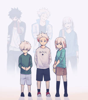 Fond de ecran Familia Todoroki trei frați. — Galaxy Z Fold8 Ultra Fundal