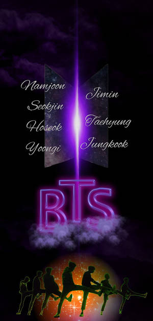 Fond de ecran fan art cu logo-ul BTS — Logo bts GIF Fundal
