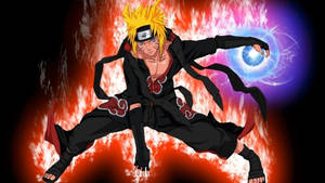 Fanart Naruto PC în Haina Akatsuki