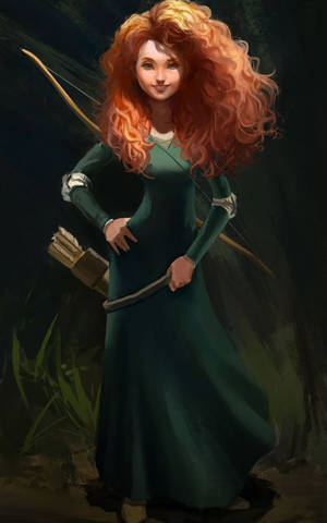 Fond de ecran telefon fanart Prințesa Merida. — Lenovo Legion Y700 AI Fundal