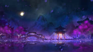 Fundal anime violet