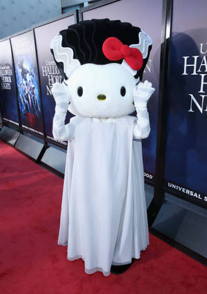 Imagine de fundal cu fantoma Hello Kitty de Halloween — Hello Kitty Halloween Fundal