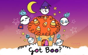 Fantomi Kawaii de Halloween — Kawaii halloween Fundal