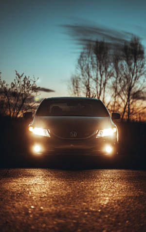 Tapet faruri Honda Civic Si — Galaxy Tab S10+ Fundal