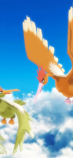 Majestuosul Fearow în Cer — Oppo A7 Pro Fundal