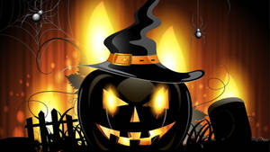 Felinar vintage de Halloween cu dovleac negru
