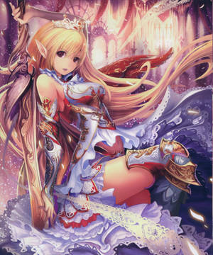 Femecătoarea Războinică Anime Fantasy wallpaper — Motorola Razr Ultra 2025 Fundal